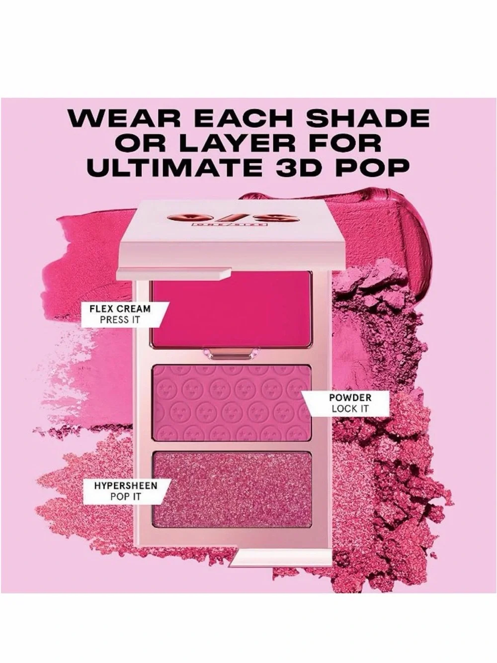 One Size Cheek Clapper 3D Blush Trio in Gworly Pop BNIB - HUGE Size!!